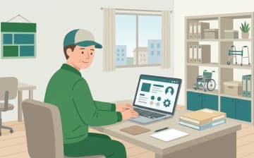 福祉用具事業所の掲載情報を整えるポイントを表すイラスト