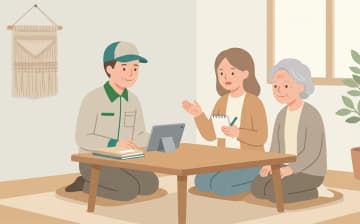 ケアマネジャーに福祉用具を相談するときの伝え方を表すイラスト