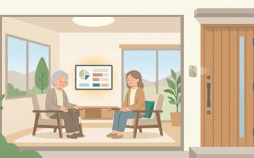 認知症の方の安全を考える福祉用具——徘徊感知機器の役割と限界を表すイラスト