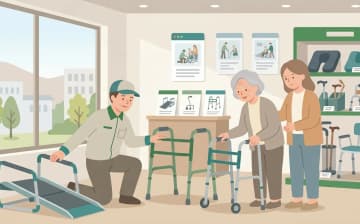 福祉用具選択制のケース別の考え方を表すイラスト