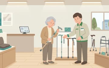 自費で福祉用具をレンタルするときの確認ポイントを表すイラスト