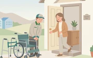 福祉用具専門相談員に確認することを表すイラスト