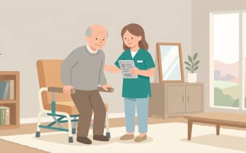 立ち上がり補助用具の選び方——「まだ立てる力」を活かす視点を表すイラスト
