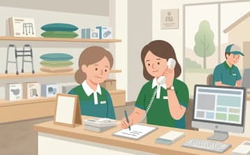 福祉用具事業所の対応力を見るポイントを表すイラスト