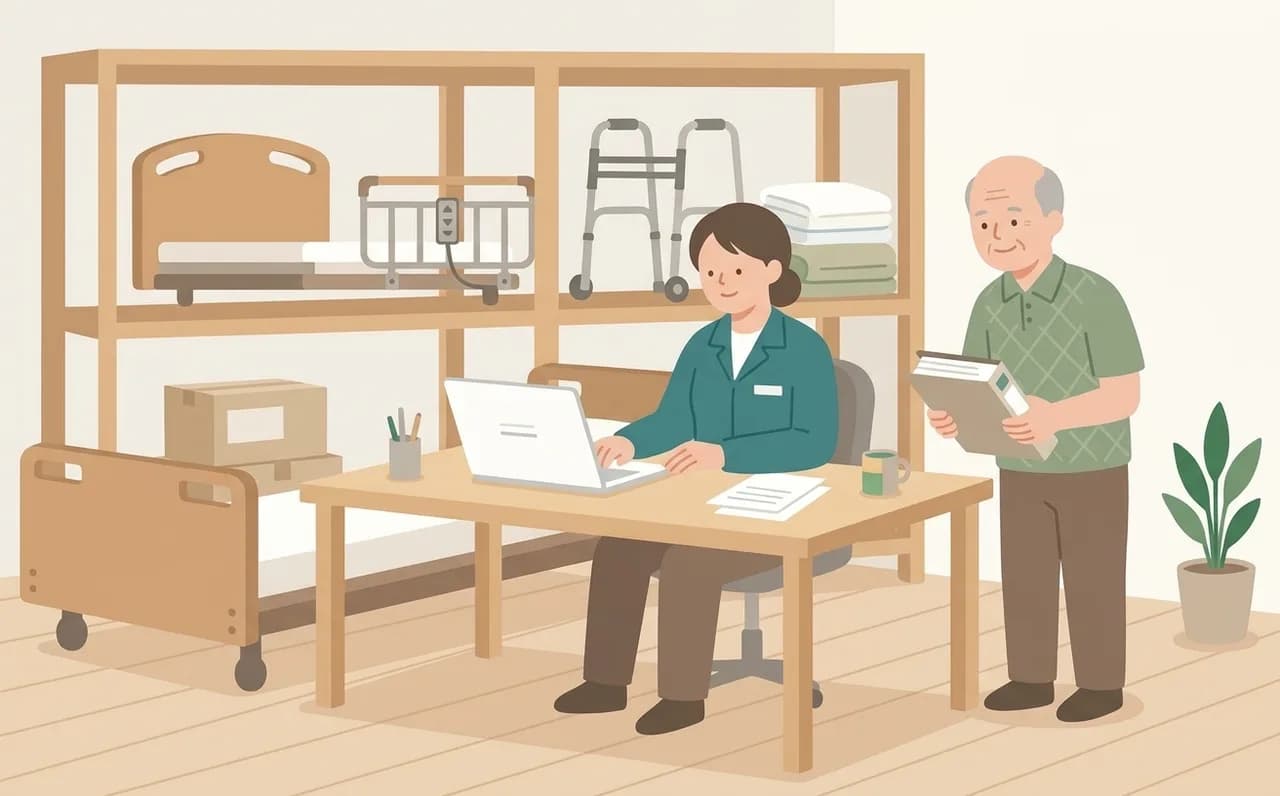 事業所情報とAI回答材料を登録のイメージイラスト