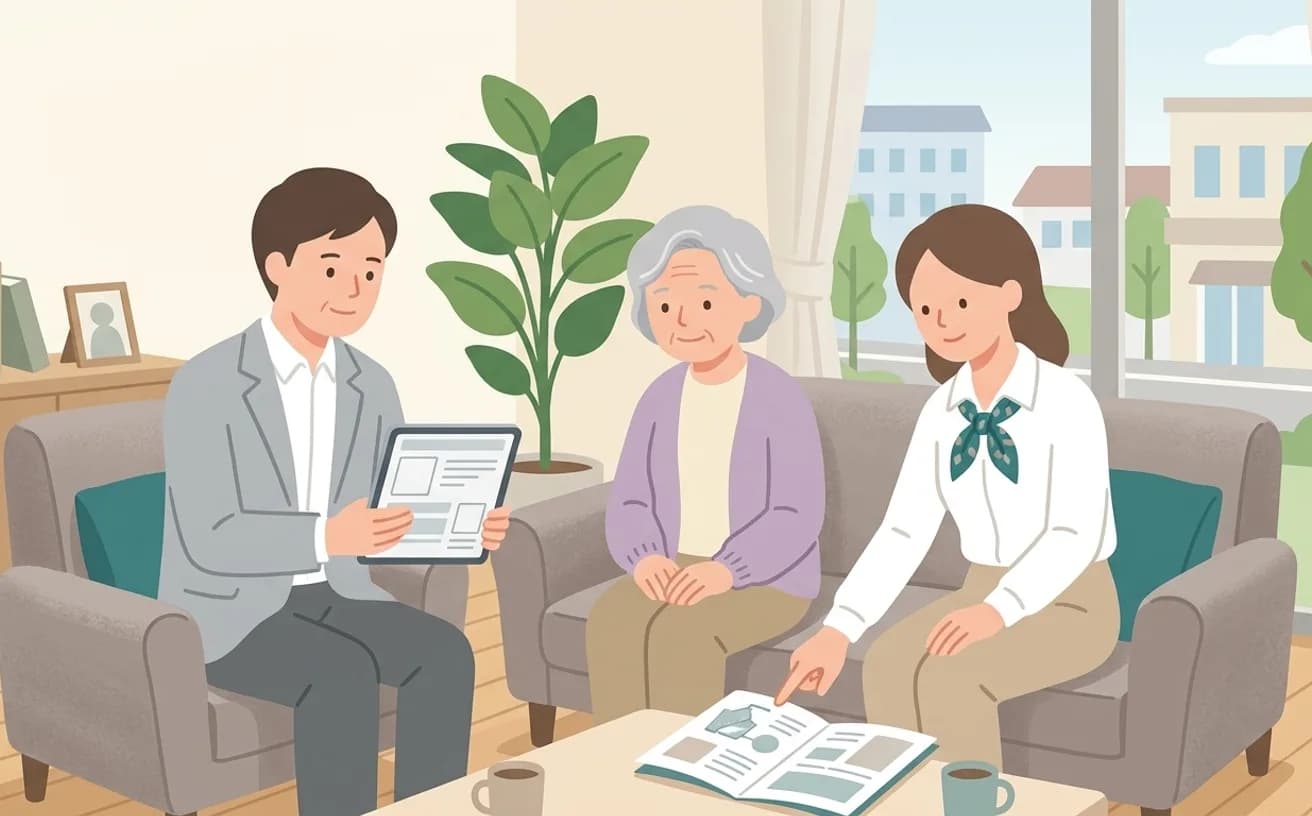 ケアプランと福祉用具専門相談員の役割——誰が何をしてくれるのかを表すイラスト