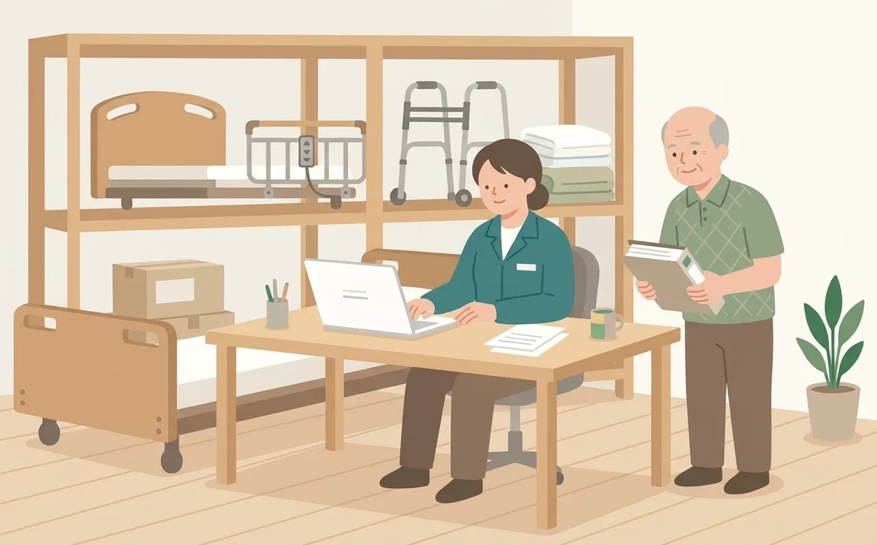 事業所情報とAI回答材料を登録のイメージイラスト